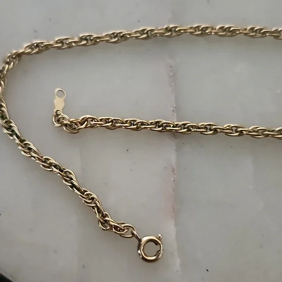 AJG 20-12K CO Gold Rope Chain Necklace 27 Inches - Picture 6 of 12